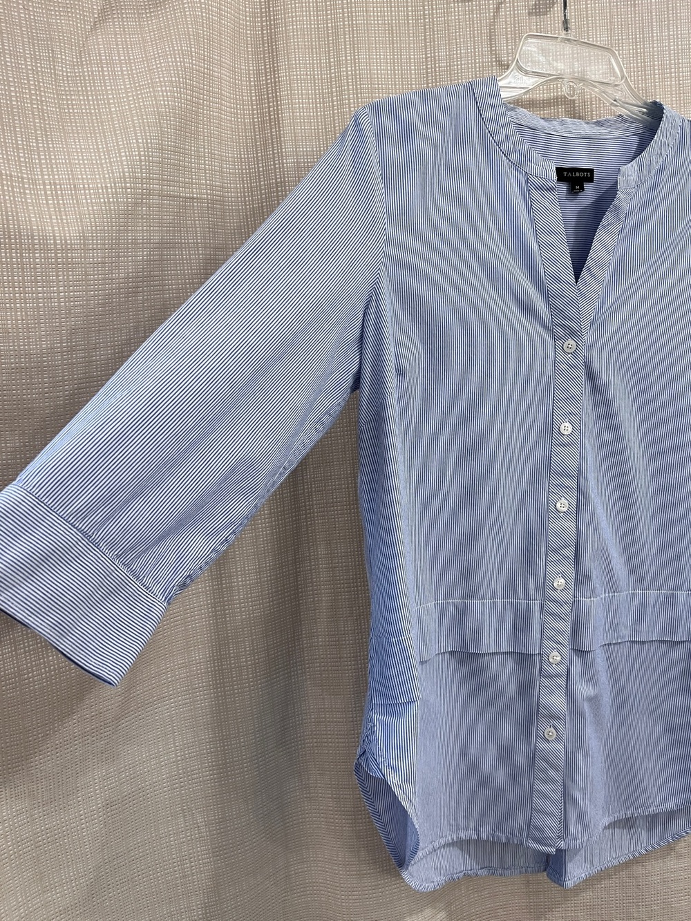 Elevated Basics Talbots Striped Button Down Shirt Coastal Modern Prep View 2